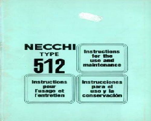 Necchi Silvia Maximatic 586 Manual