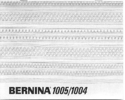 Bernina 1004 1005 manual