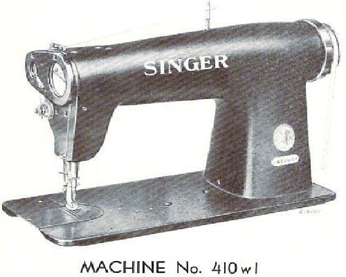 Singer 410w1 & 410w100 manual