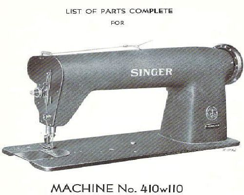 Singer 491d sewing machine Machine Parts Chart